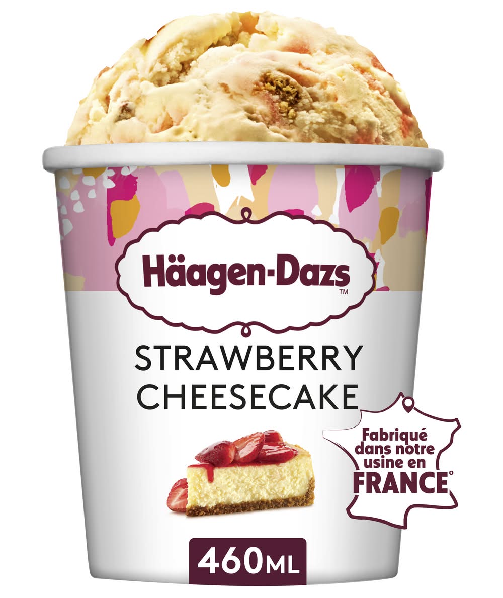 Häagen-Dazs - Crème glacée en pot, gâteau au fromage aux fraises (400g)