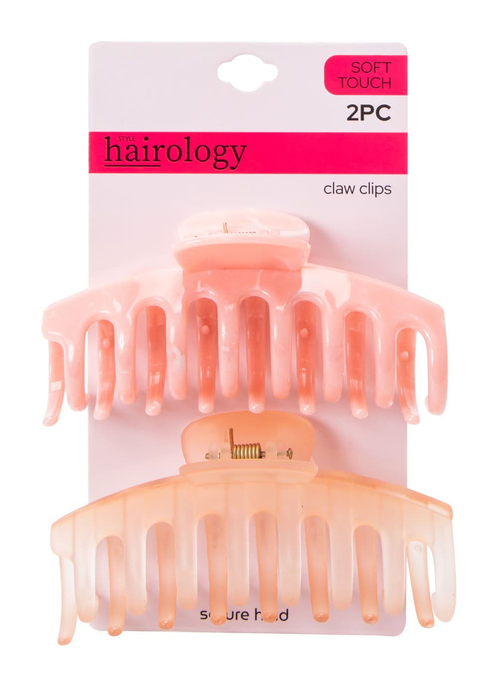 Mixed Barrel Claw Clip 2-Pack Pink