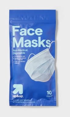 up&up Disposable Face Mask, Blue (10 ct)