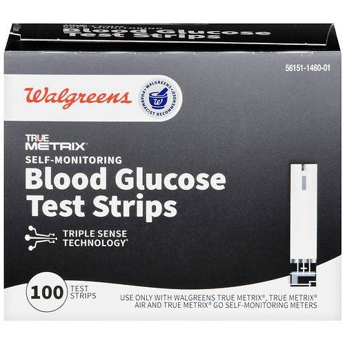 Walgreens True Metrix Self-Monitoring Blood Glucose Test Strips - 50.0 ea