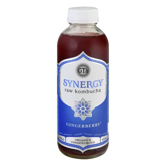 Gt's Synergy Raw Kombucha (16 fl oz) (gingerberry)