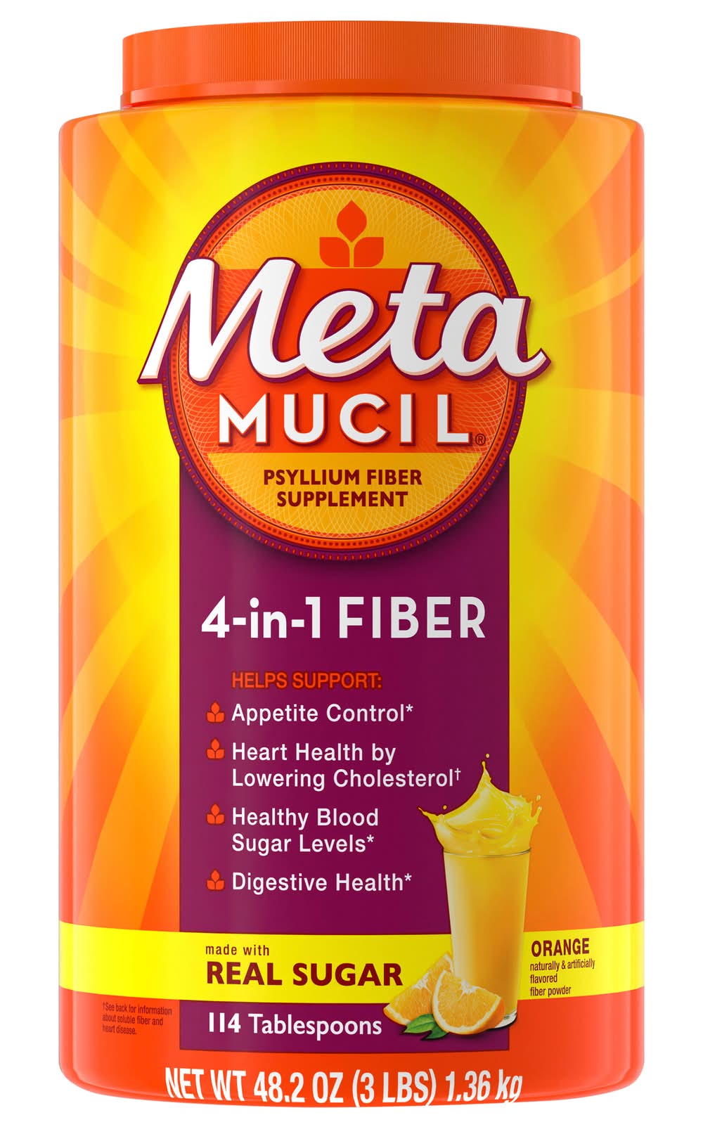 Metamucil 4 In 1 Multi Health Powder Orange (3.01 lbs)
