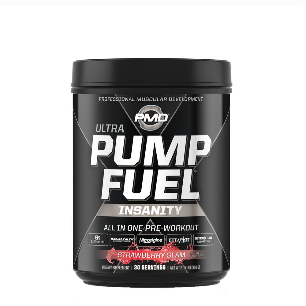 PMD Sports Ultra Pump Fuel Insanity Pre Workout, Strawberry Slam (2.05 lbs)