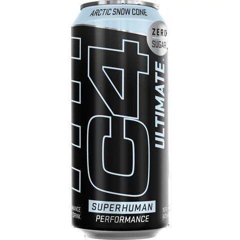 Cellucor C4 Ultimate Sugar Free Arctic Snow Cone Energy Drink (12 x 16 fl oz)