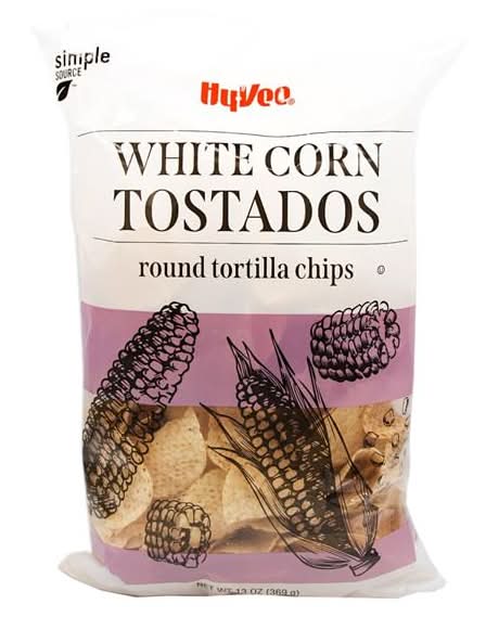 Hy-Vee Tostados White Corn Round Tortilla Chips (13 oz)