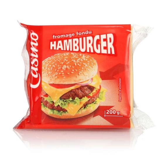 Fromage fondu pour burger Casino - 10 tranches