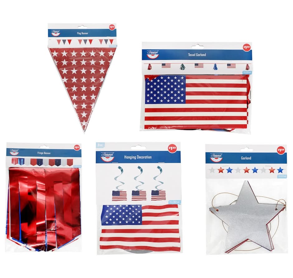 Seasonal Collection Patriotic Hanging Party Decoration Combo, 1-pk.