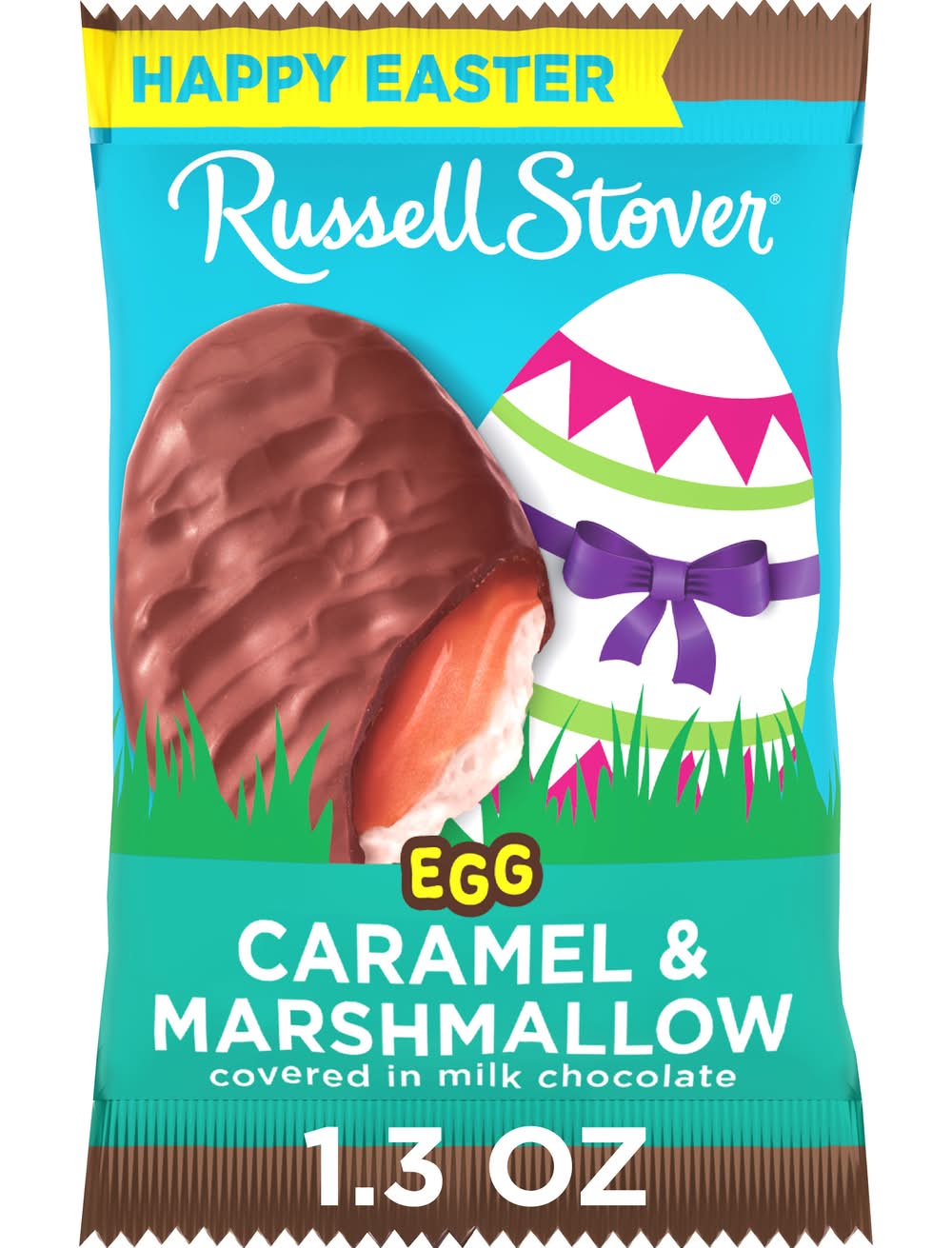 Russell Stover Easter Egg Caramel & Marshmallow Milk, Chocolate (1.3 oz)