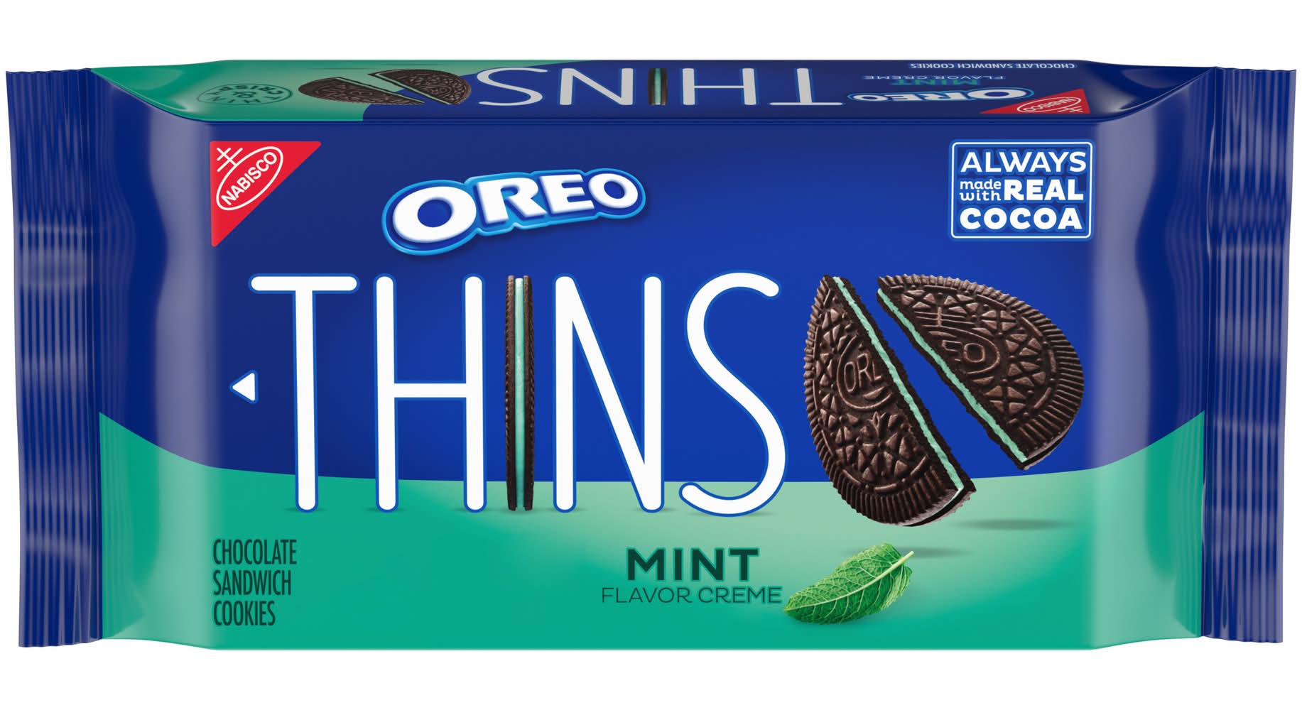 Oreo Thins Chocolate Sandwich Cookies, Mint (9.21 oz)