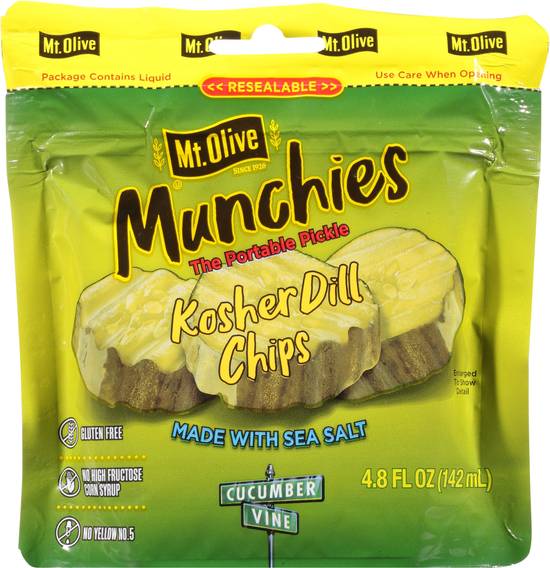 Mt. Olive Made With Sea Salt Muchies Kosher Dill Chips