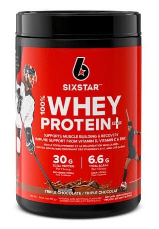 SixStar 100% Whey Protein Powder, Triple Chocolate (907 g)