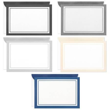 Hallmark Flat Blank Note Cards in Caddy (assorted classic colors) (50 ct)
