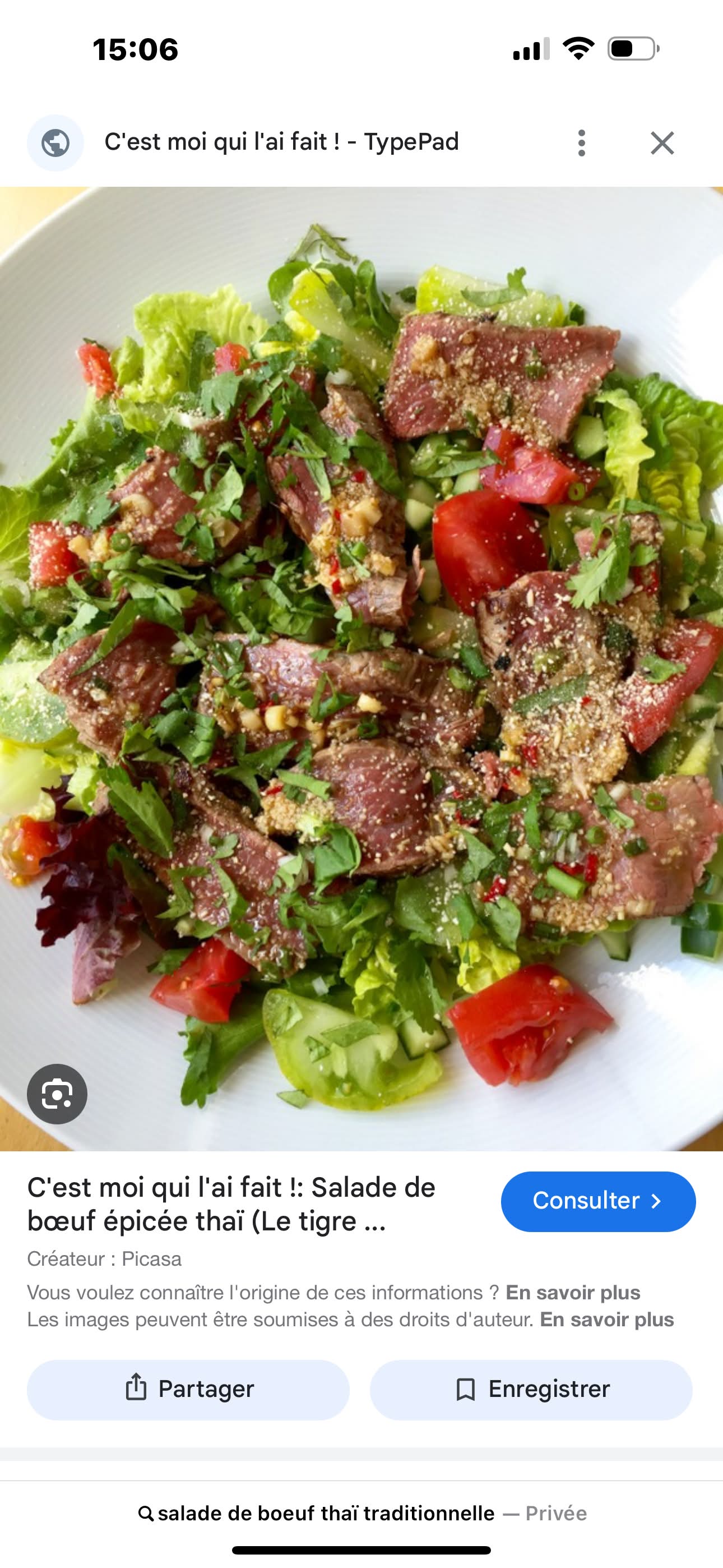 Salade De, bœuf, thaï