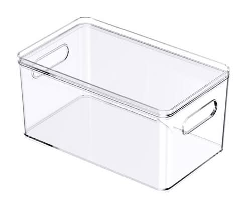 Simply Tidy Small Clear Stacking Plastic Bin With Lid