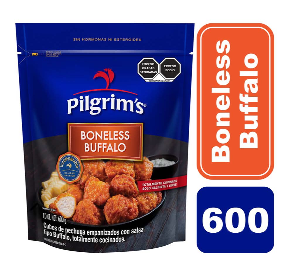 Pilgrim's · Boneless buffalo cubos de pechuga empanizado congelado (600 g)