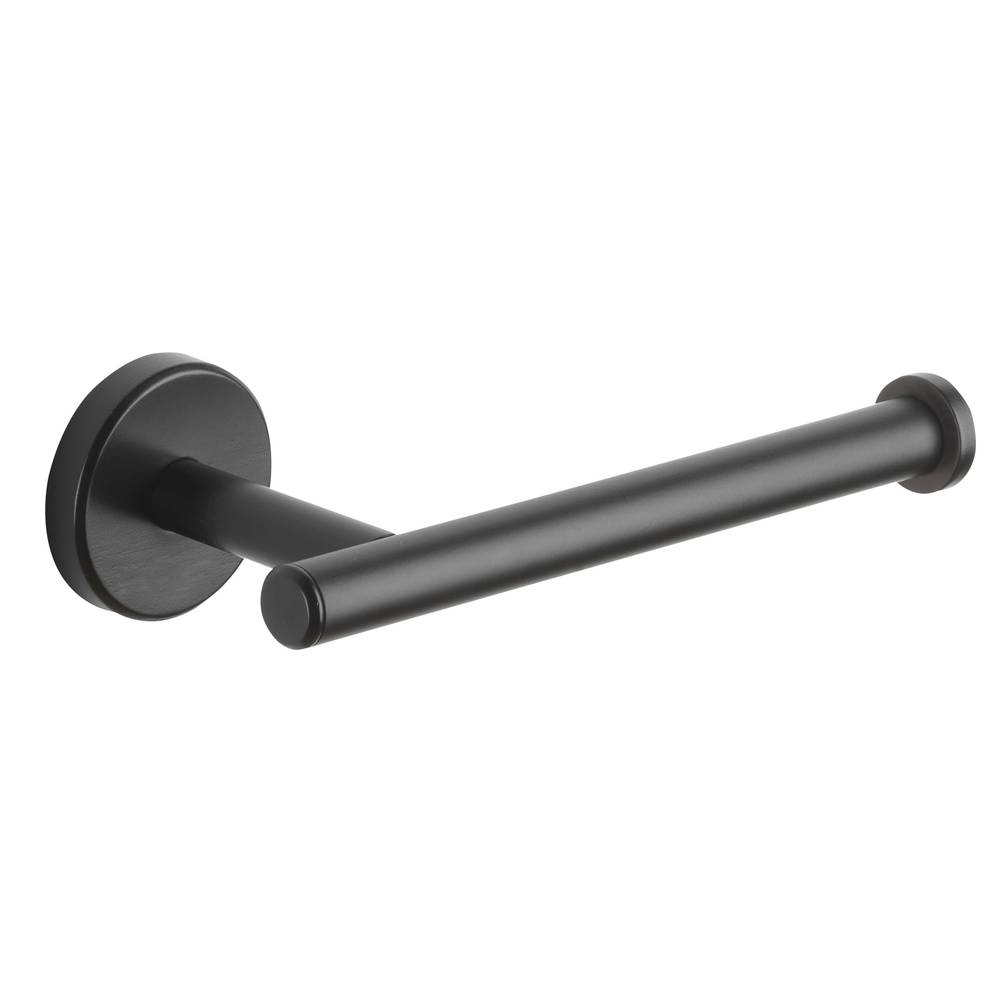 allen + roth Harlow Matte Black Wall Mount Single Post Toilet Paper Holder | 161-HARTP-ARMB