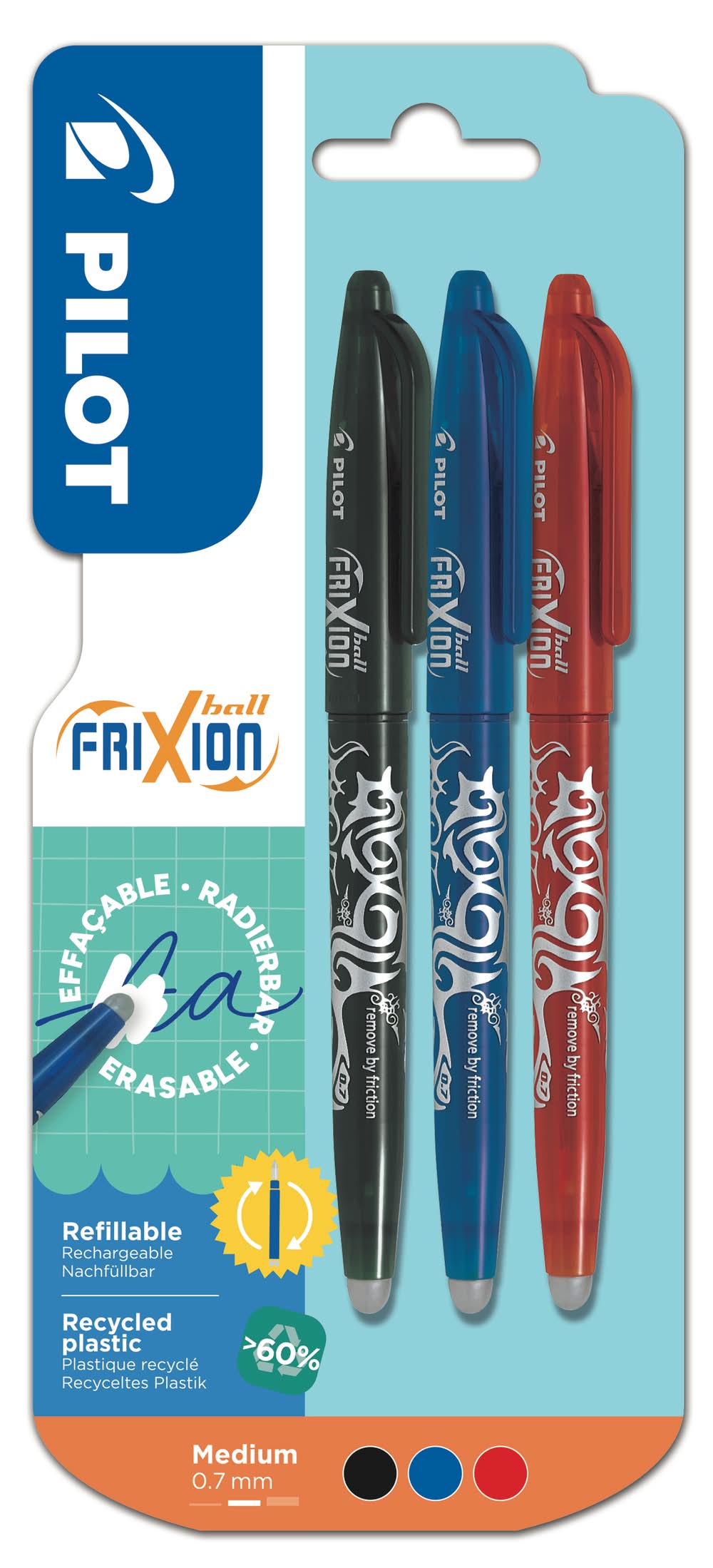 Pilot - Blister frixion ball moyen, 3 pcs (3)