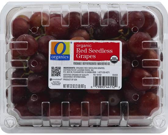 O Organics · Organic Red Seedless Grapes (2 lb)