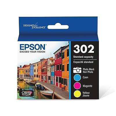 Epson T302 Claria Premium Photo Cyan Magenta Yellow Ink Cartridges