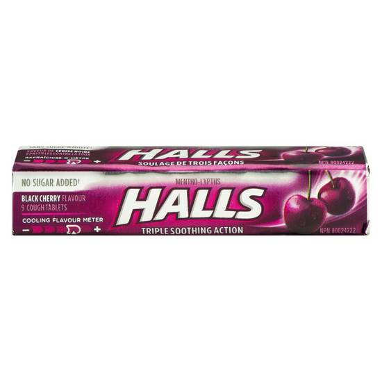Halls Black Cherry Flavour Cough Drops (9 ct)