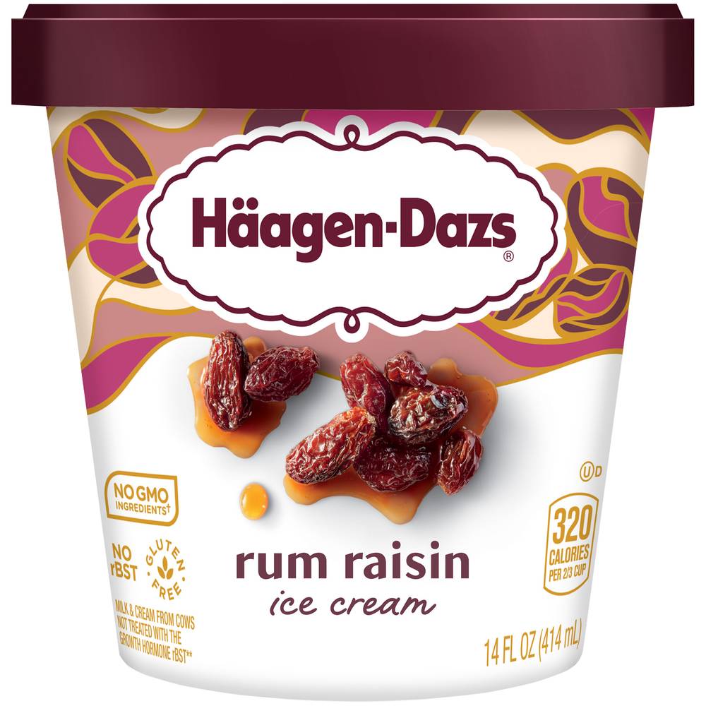 Häagen-Dazs Ice Cream, Rum Raisin (14 fl oz)