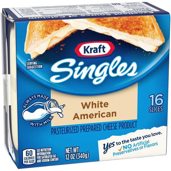 Kraft Singles White American Cheese (16 slices)