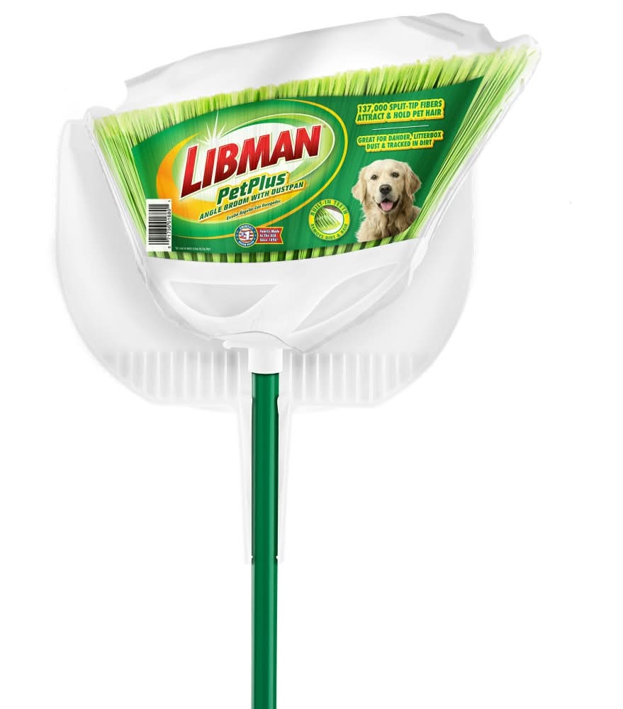 Libman Pet Plus Angle Broom With Dustpan