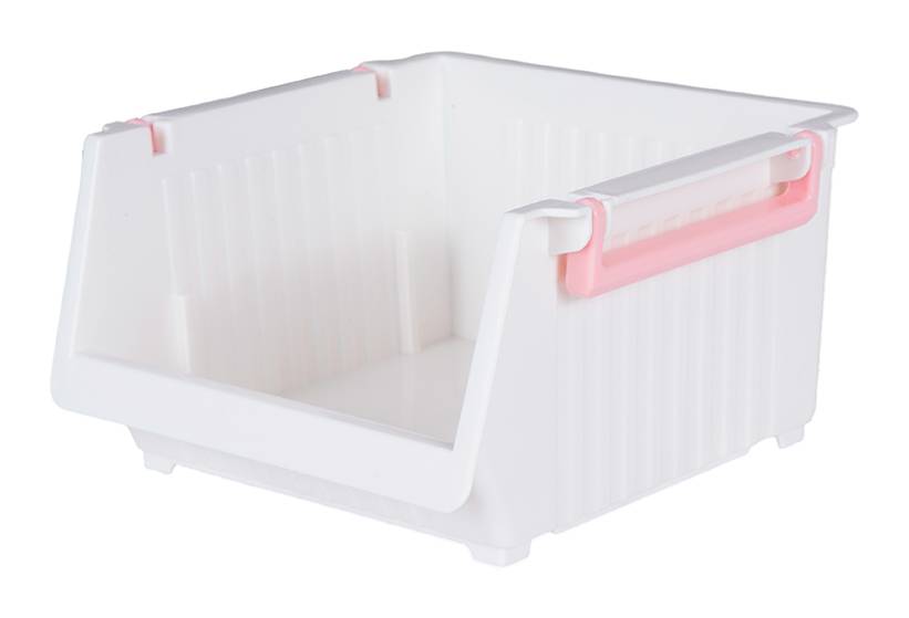 Miniso · Caja de almacenamiento plástico blanca