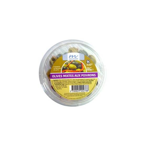 Olives aux poivrons casher Maayane 150g
