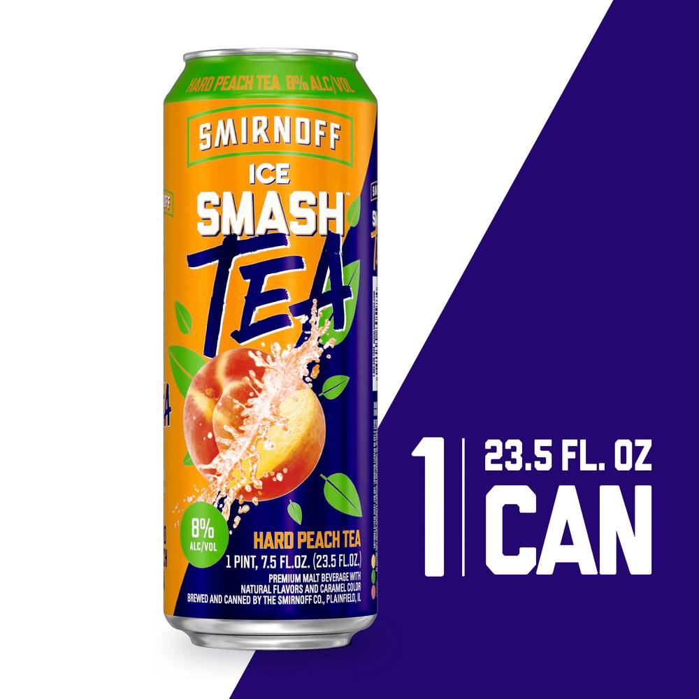 Smirnoff Ice Smash Hard Tea Premium Malt Beverage (23.5 fl oz) (peach)