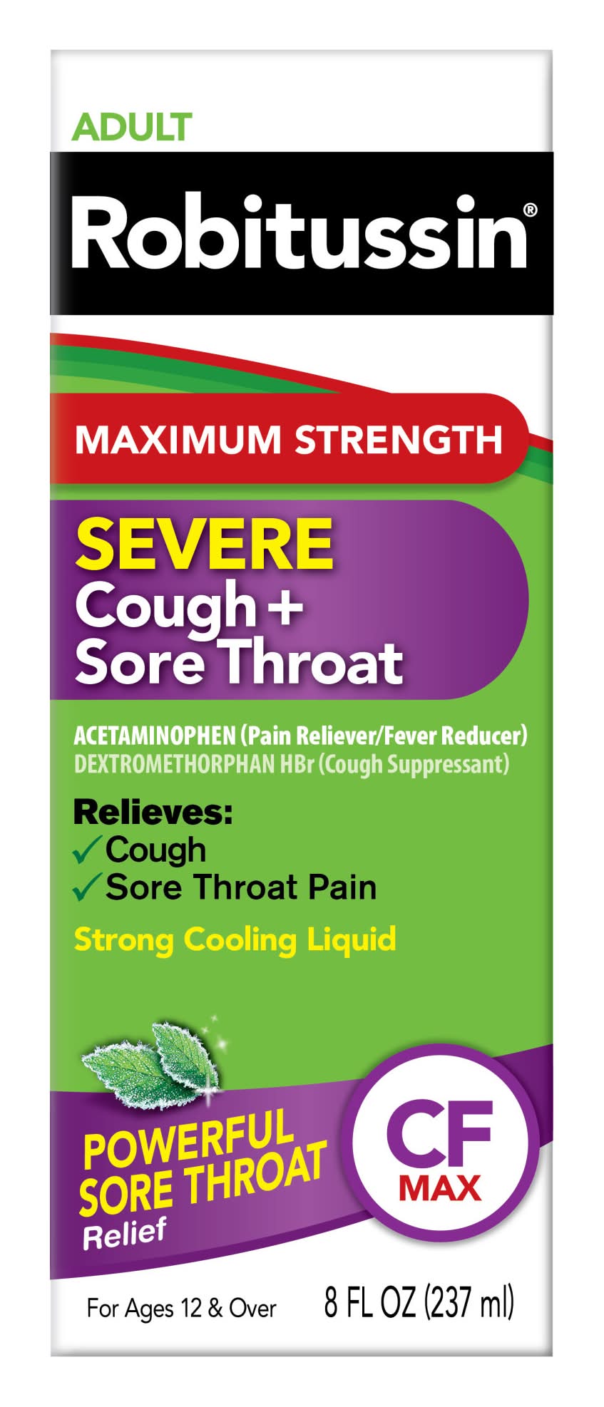 Robitussin Severe Cough + Sore Throat Relief (8 fl oz)