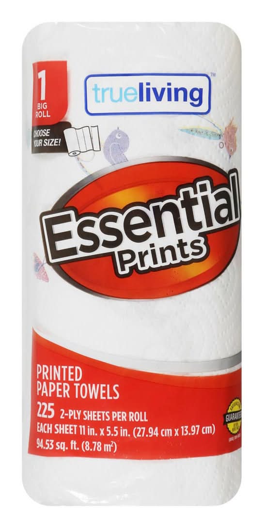 TrueLiving Essential Prints Paper Towels, 11x5.5 in (94 ct)