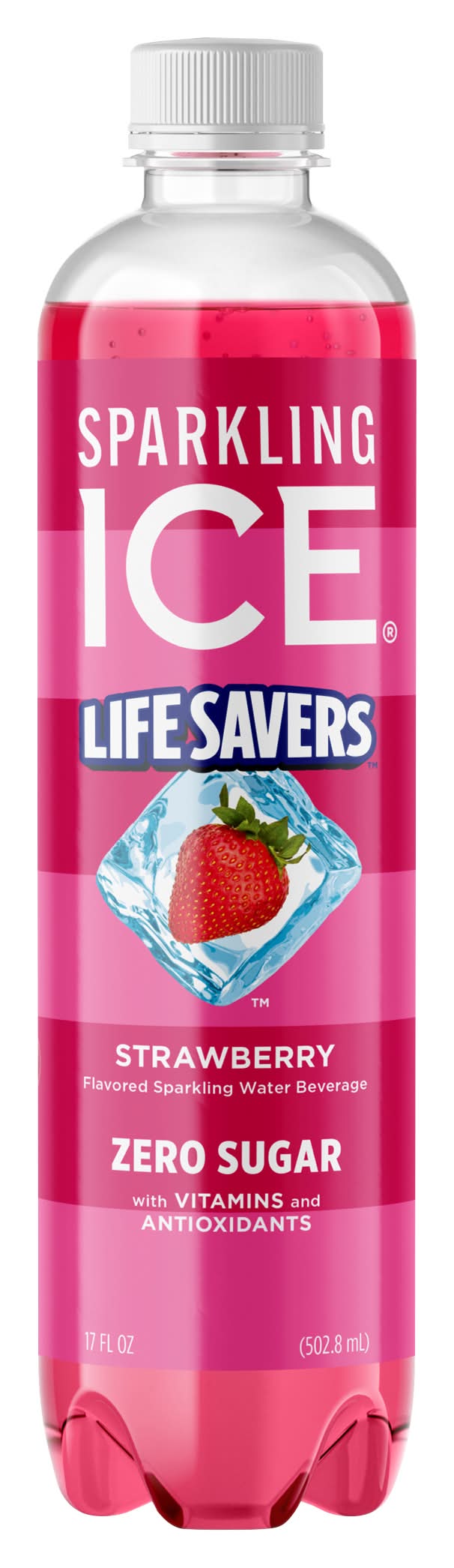 Sparkling Ice Life Savers Flavored Sparkling Water, Strawberry (17 fl oz)
