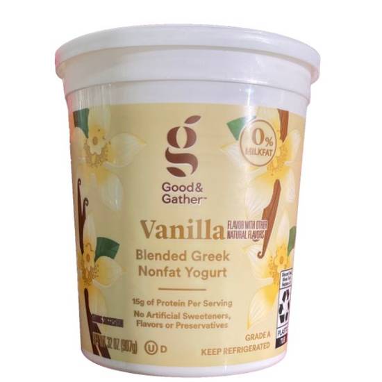 Good & Gather Blended Greek Nonfat Yogurt (vanilla)