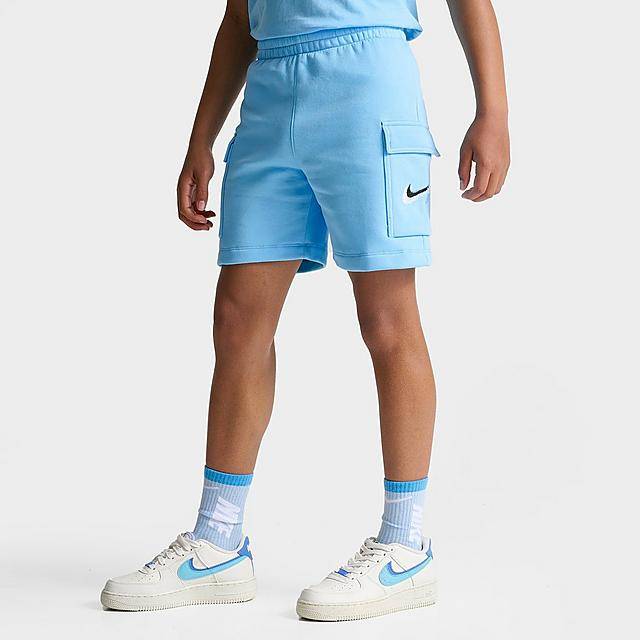 Nike Kids Fleece Cargo Shorts (small)(aquarius blue)