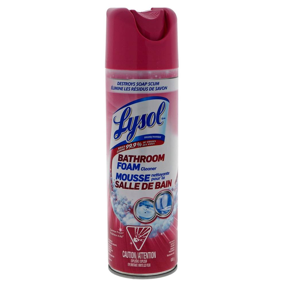 Lysol mousse nettoyante pour la salle de bain lysol, fraîcheur d’été, 680g, élimine les traces de savon (680 g) - bathroom cleaning foam summer fresh (680 g)