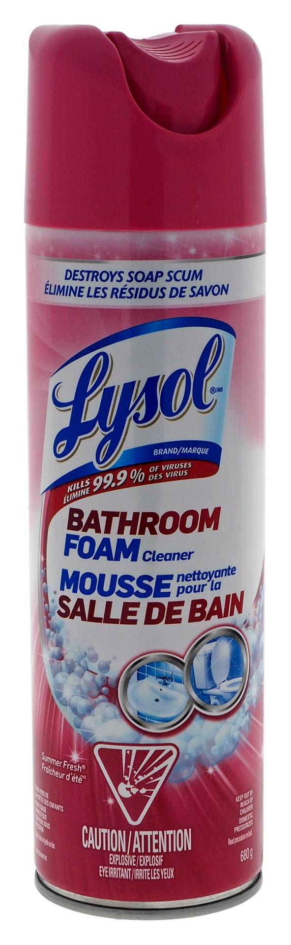 Lysol mousse nettoyante pour la salle de bain (fraîcheur d'été) - lysol bathroom cleaning foam summer fresh (680 g)