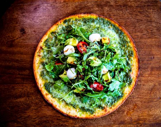 Arugula Pesto Salad Pizza **