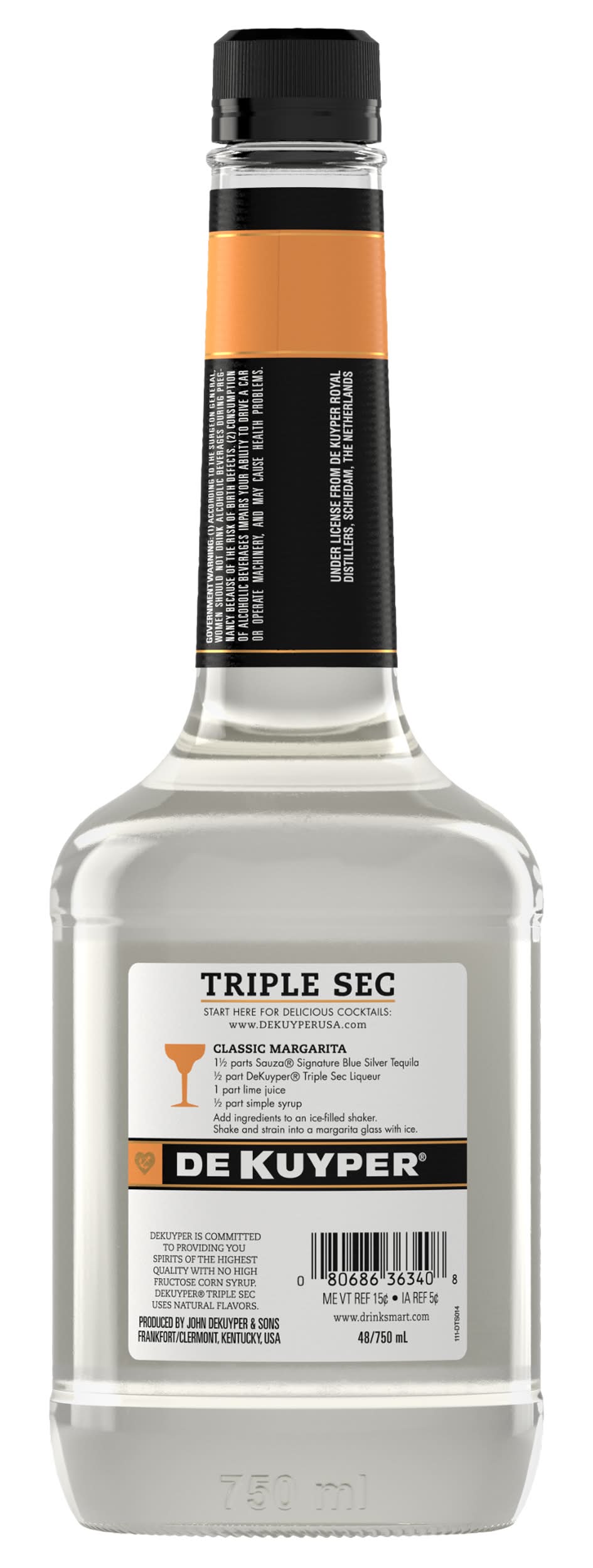 DeKuyper Triple Sec - Delivery in Under an Hour | Fruit Liqueur