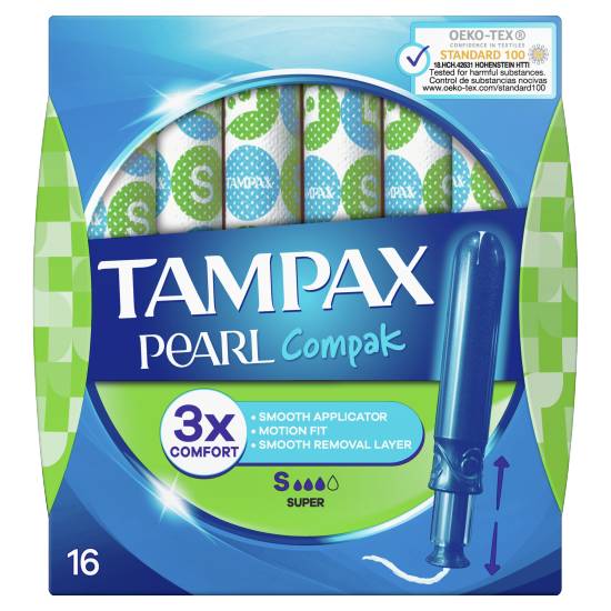 Tampax Pearl Compak Super Tampons With Applicator