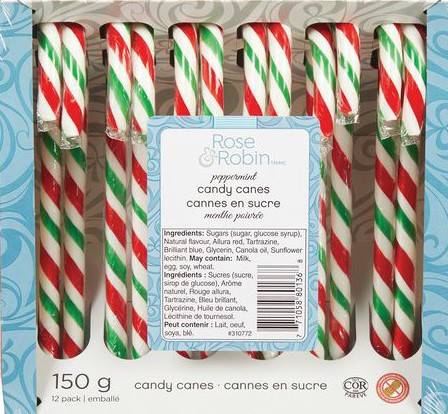 Rose & Robin Peppermint Candy Canes (1.8 kg)