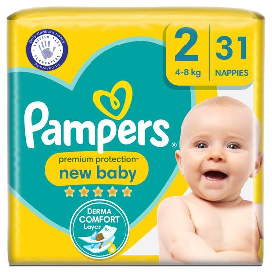 Pampers New Baby Size 2 Carry Pack,  4kg-8kg  31 Nappies