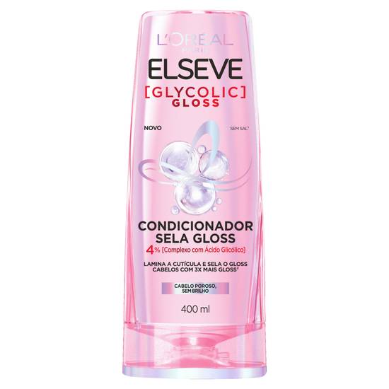 L'oréal paris condicionador sela gloss elseve glycolic gloss (400 ml)