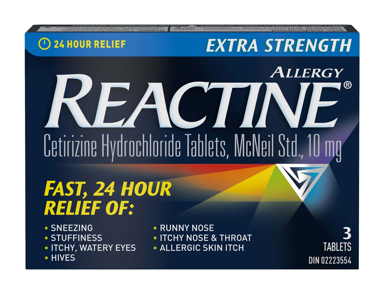 Reactine Extra Strength Cetirizine Hydrochloride Tablets 10 mg