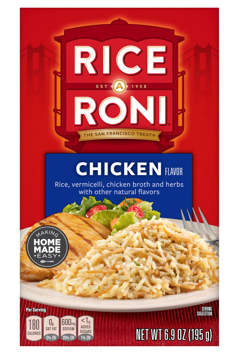 Rice-A-Roni Rice & Vermicelli Broth & Herbs, Chicken (6.9 oz)