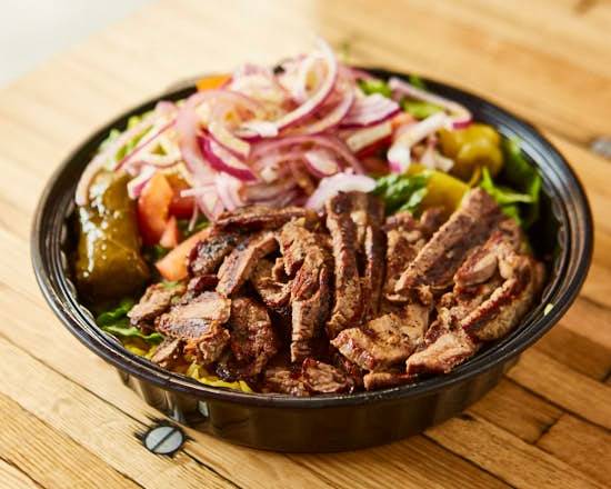 Sliced Rib Eye Steak Burrito Bowls