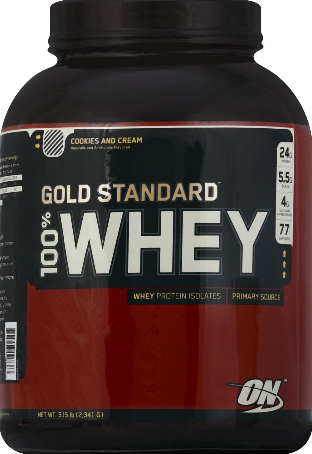 Optimum Nutrition Whey Gold Standard Protein Powder, Cookies-Cream (5.15 lbs)