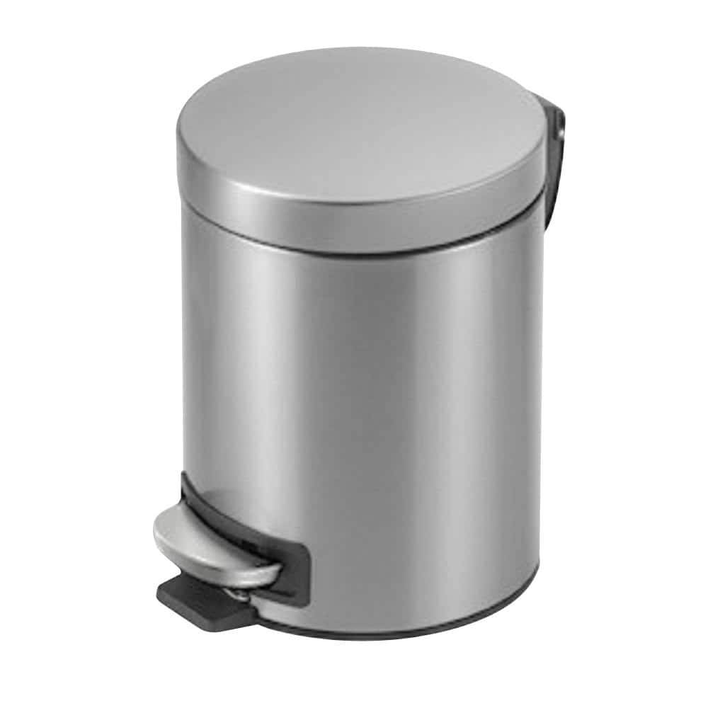 Stylewell 1.3 Gal. Stainless Steel Round Step on Trash Can