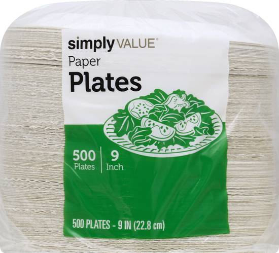Simply Value 9' Paper Plates (500 ct)