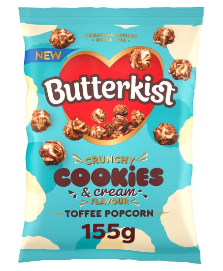 Butterkist Cookies-Cream, Crunchy Toffee Popcorn (155g)